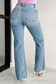 Fitzgerald High Rise Wide Flare Kancan Jeans (Medium) - NanaMacs