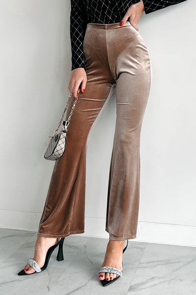 Timeless Treasures Velvet Pants (Tan) - NanaMacs