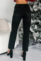 Subtly Sparkly High Rise Rhinestone Jeans (Black) - NanaMacs