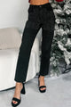 Subtly Sparkly High Rise Rhinestone Jeans (Black) - NanaMacs