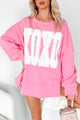 A Loving Aura 'XOXO' Terry Graphic Long Sleeve Top (Pink) - NanaMacs