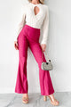 Make The Decisions High Waist Flare Pants (Hot Pink) - NanaMacs