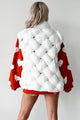 Snowball Effect Braided Puffer Vest (White) - NanaMacs