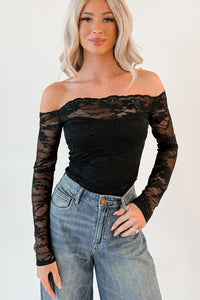 Embracing You Floral Mesh Bodysuit (Black) - NanaMacs