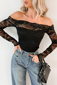 Embracing You Floral Mesh Bodysuit (Black) - NanaMacs