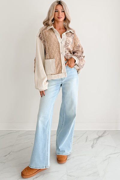 Ever Present Patchwork Quilt POL Jacket (Oat/Chocolate)