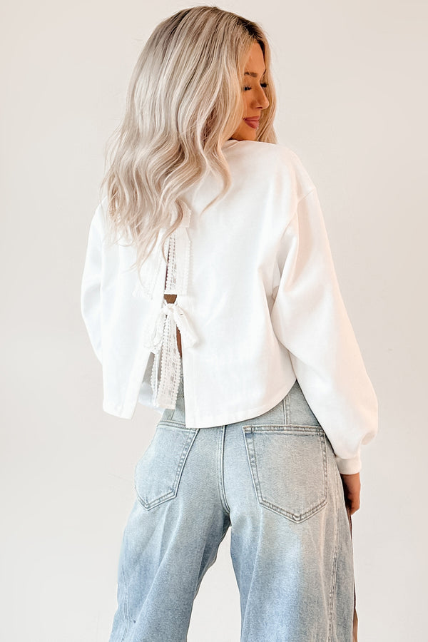 Avielle Papermoon Bow Back Sweatshirt (Ivory)