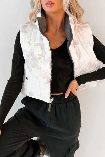 Ellery Papermoon Reversible Puffer Vest (White/Grey) - NanaMacs