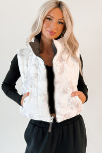 Ellery Papermoon Reversible Puffer Vest (White/Grey) - NanaMacs