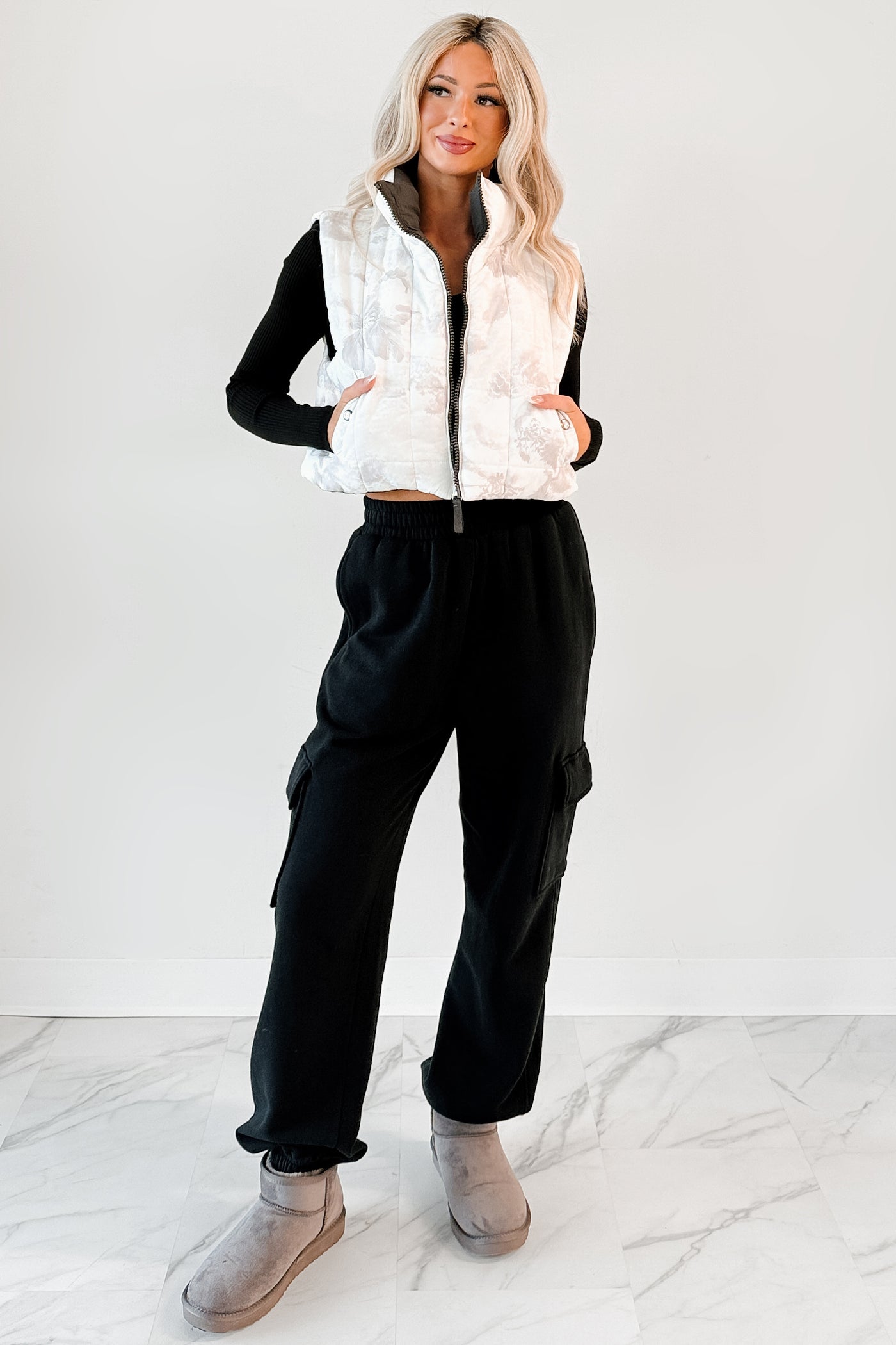 Ellery Papermoon Reversible Puffer Vest (White/Grey) - NanaMacs