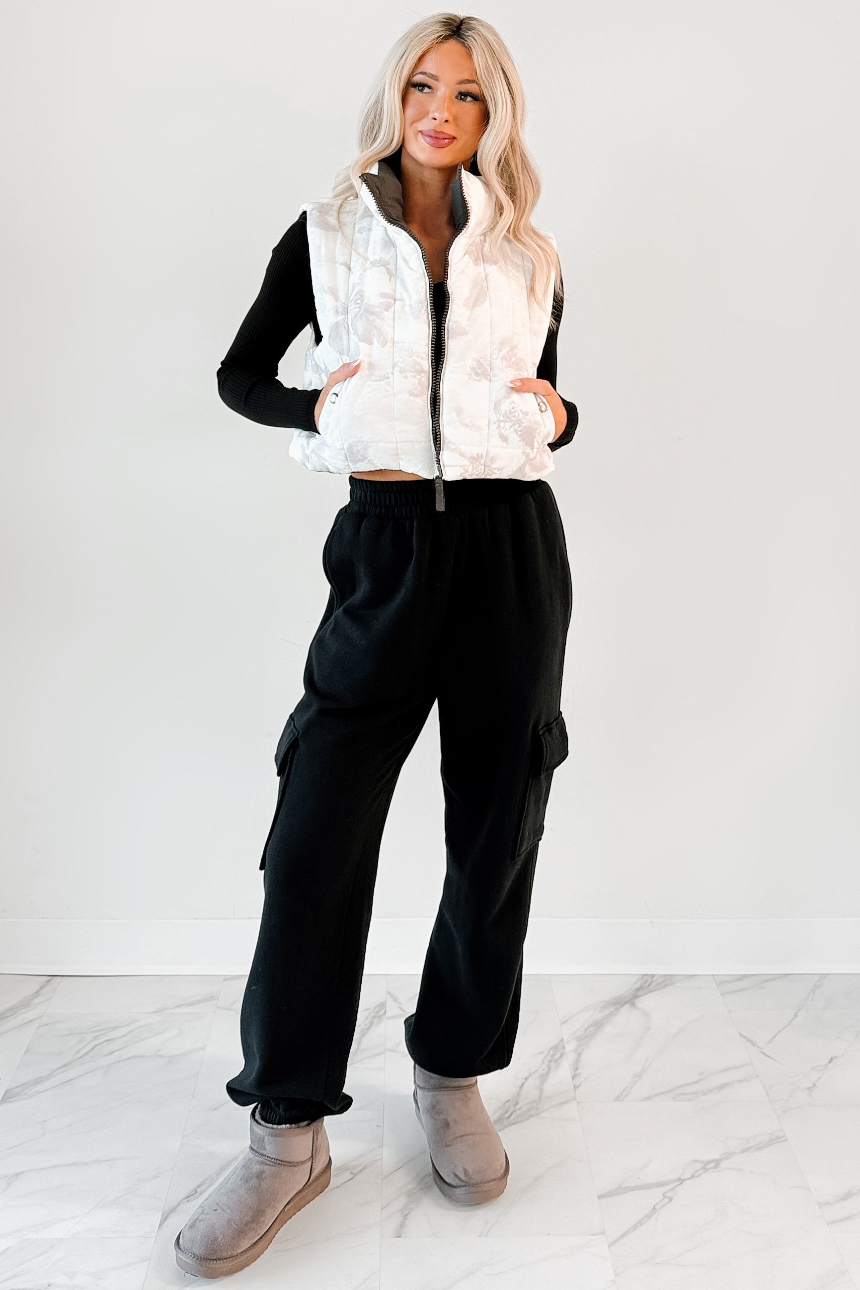 Ellery Papermoon Reversible Puffer Vest (White/Grey) - NanaMacs