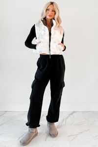 Ellery Papermoon Reversible Puffer Vest (White/Grey) - NanaMacs