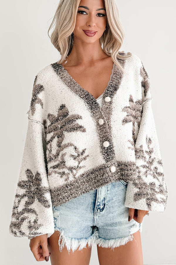 Eclipse Of The Heart POL Floral Cardigan (Cream Chocolate)