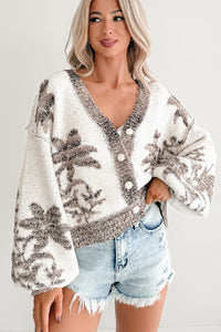 Eclipse Of The Heart POL Floral Cardigan (Cream Chocolate)