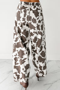 Hale Barrel Leg Very J Animal Print Jeans (Choco Cow) - NanaMacs