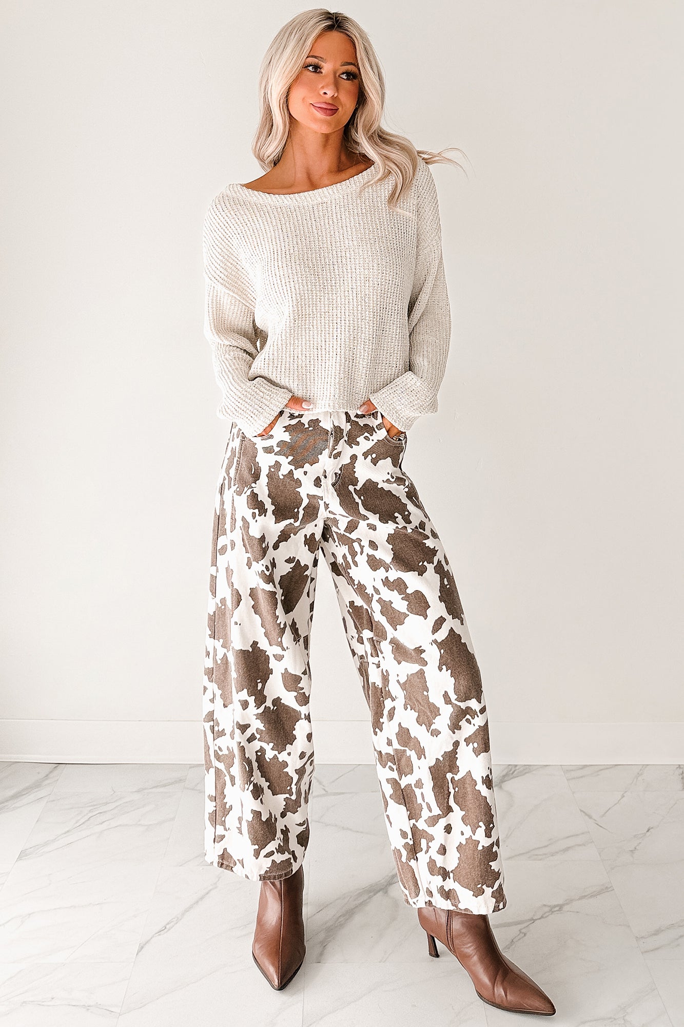 Quiet & Close Wide Neck Sweater (Natural) - NanaMacs