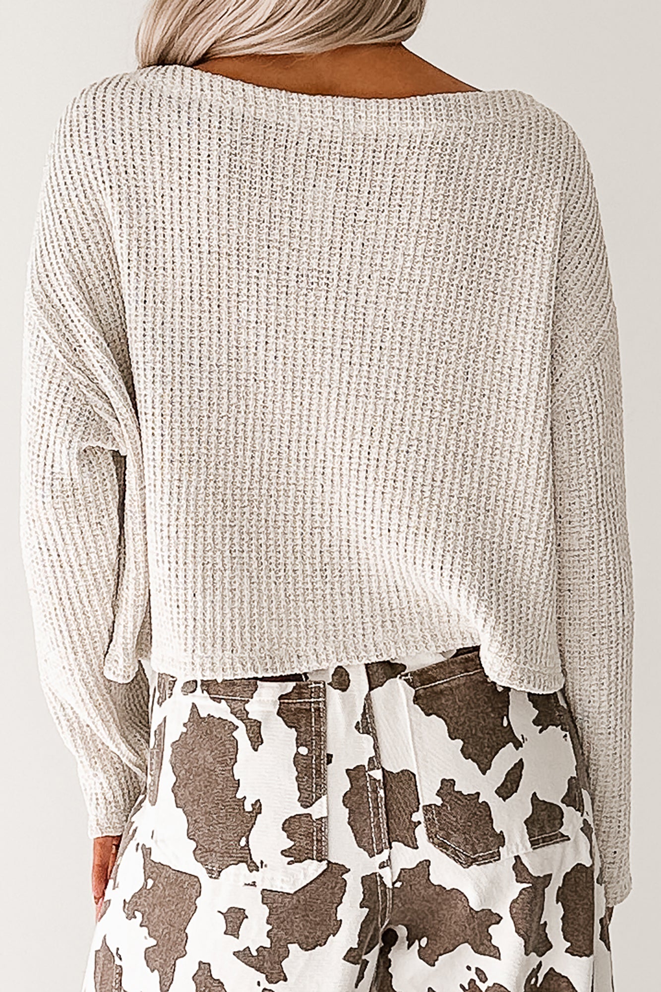 Quiet & Close Wide Neck Sweater (Natural) - NanaMacs