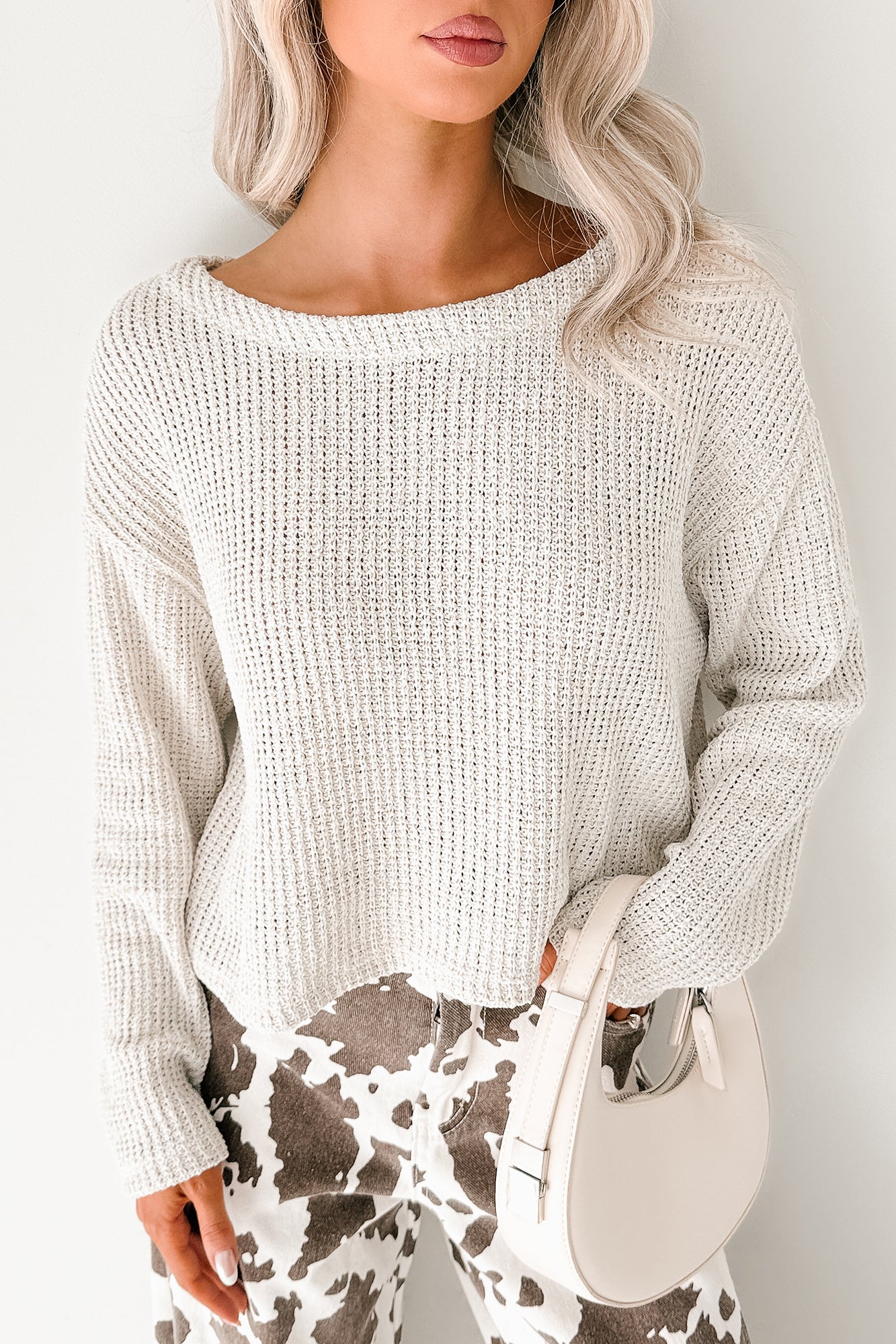 Quiet & Close Wide Neck Sweater (Natural) - NanaMacs