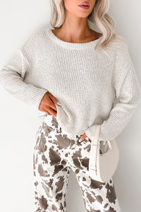 Quiet & Close Wide Neck Sweater (Natural) - NanaMacs