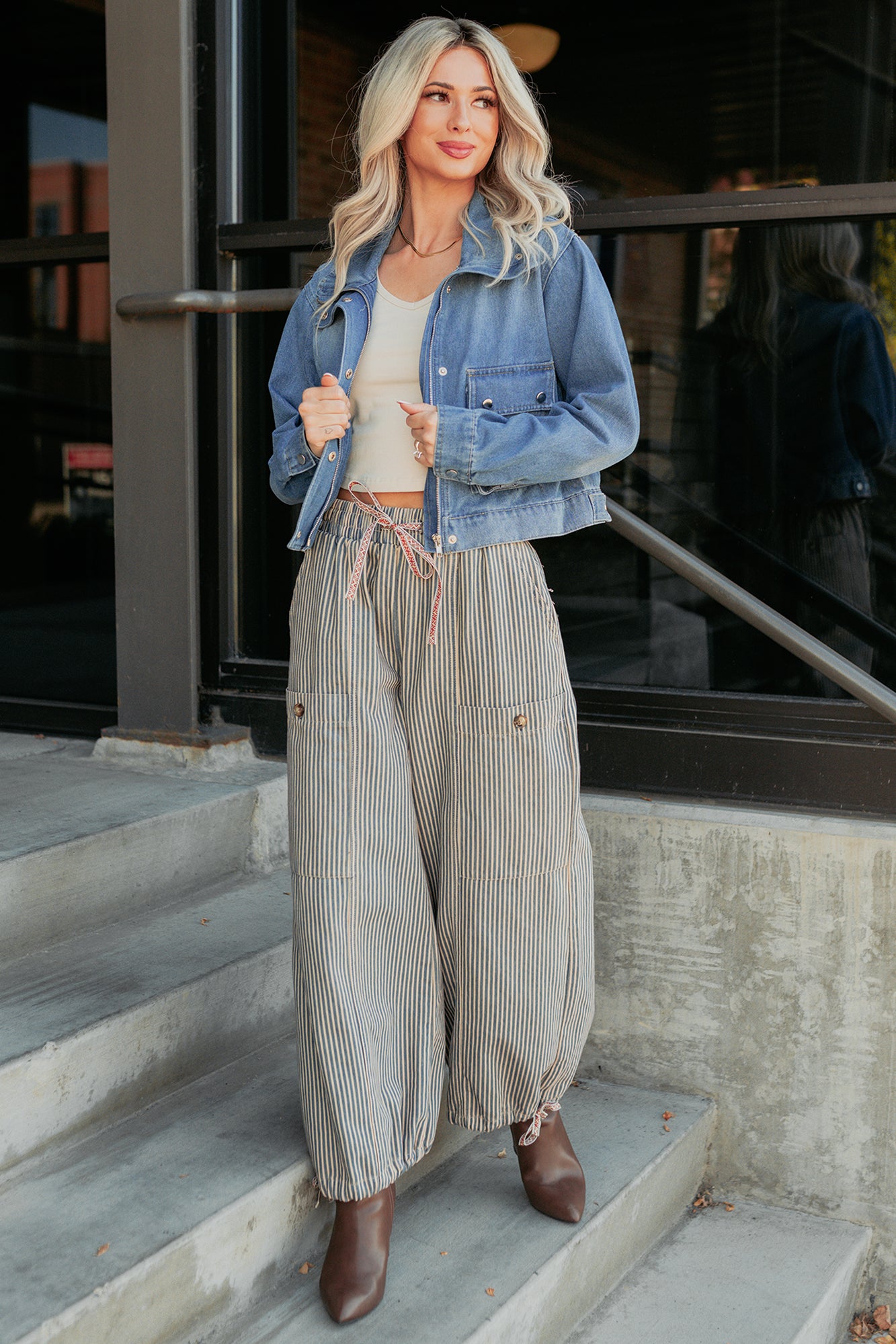 Open Days Denim Cargo Jacket (Medium) - NanaMacs