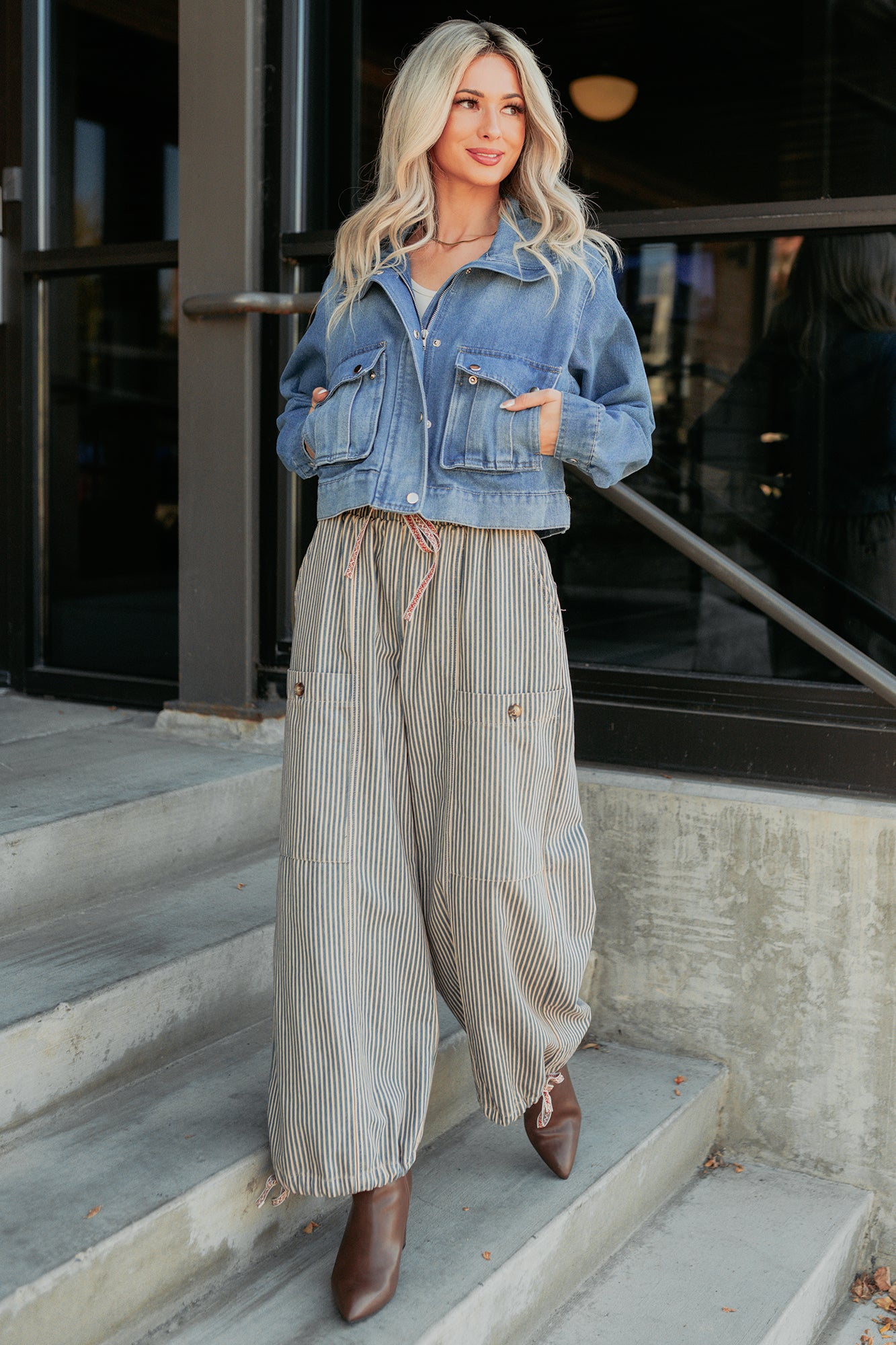 Open Days Denim Cargo Jacket (Medium) - NanaMacs