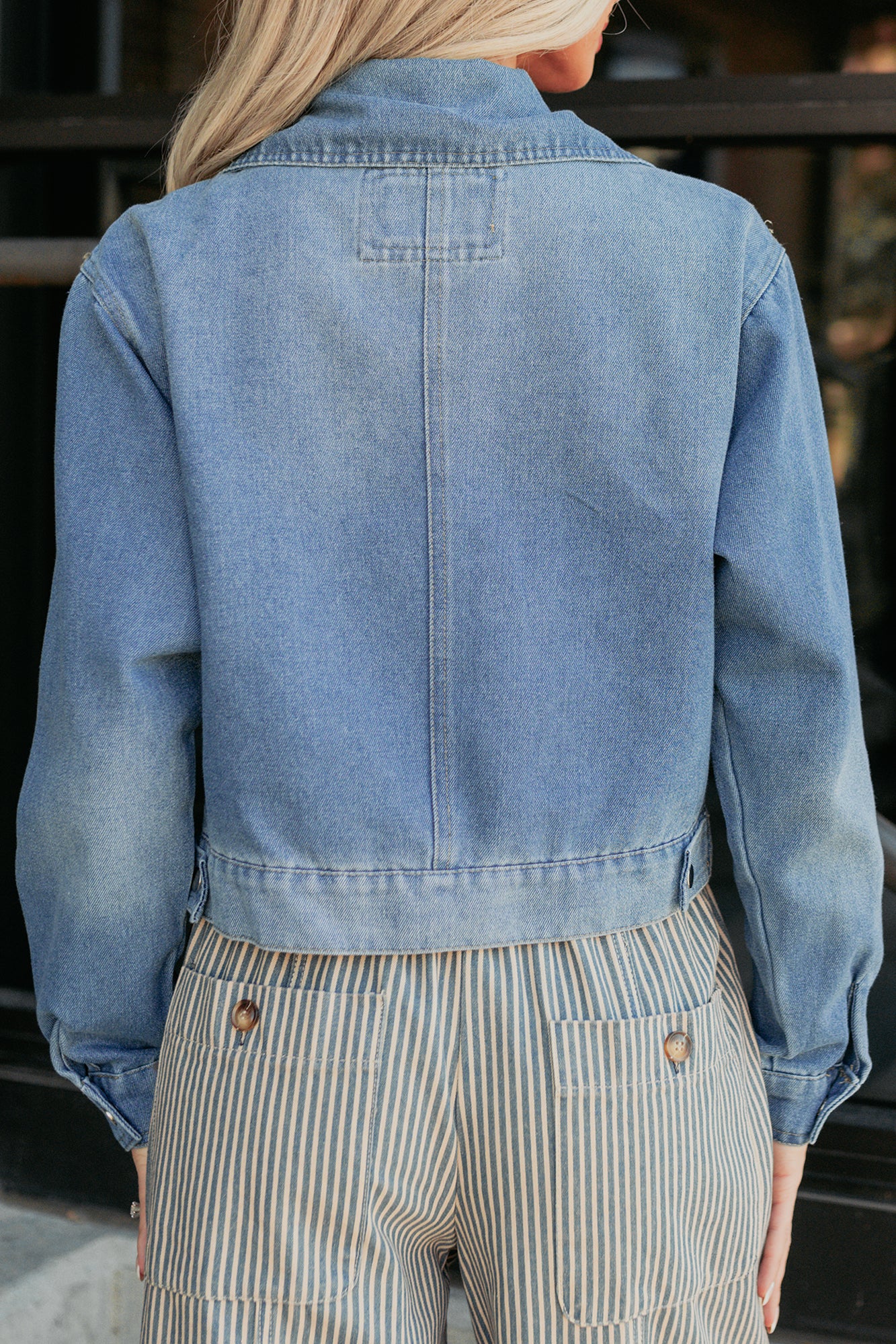 Open Days Denim Cargo Jacket (Medium) - NanaMacs