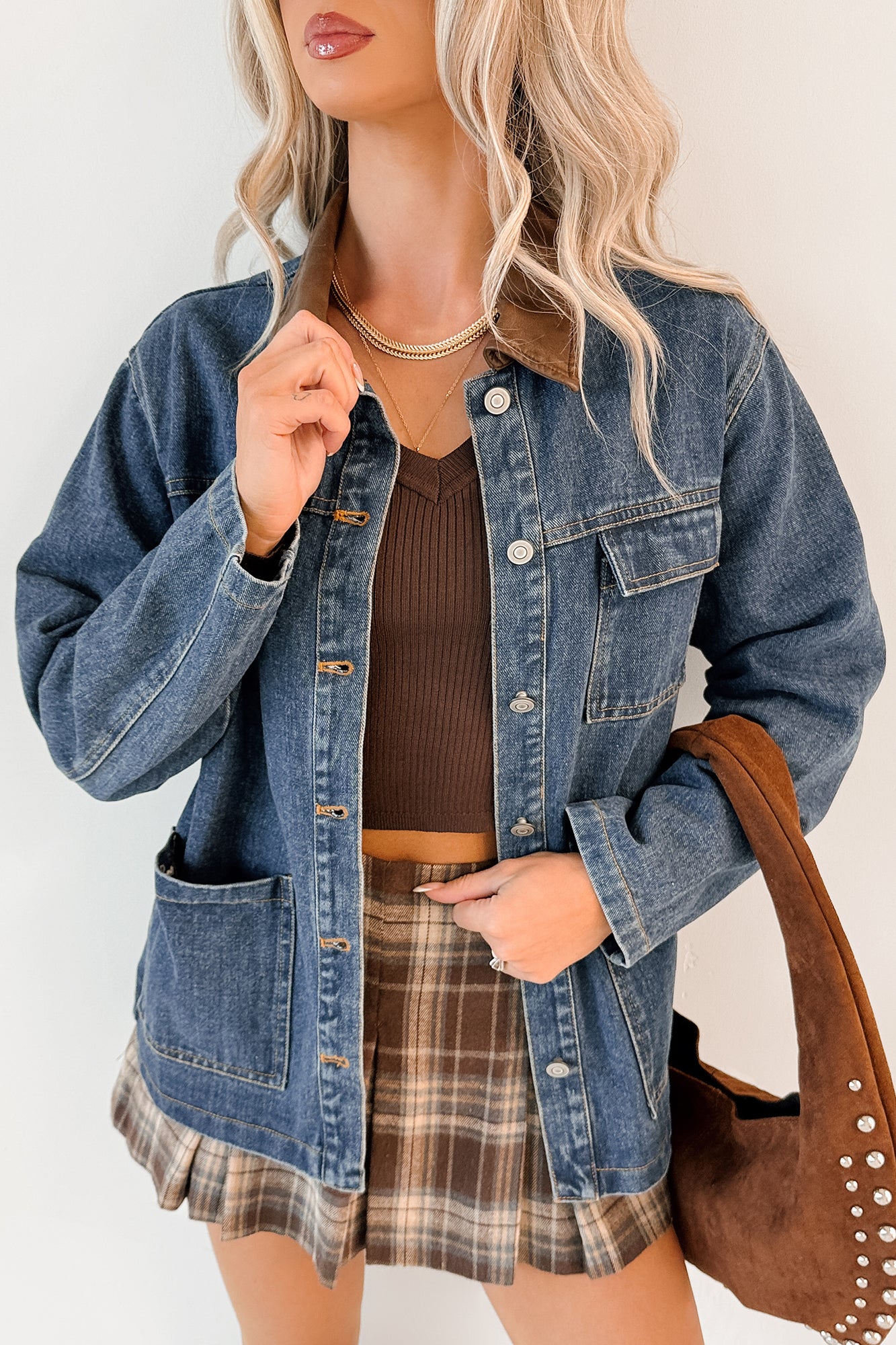 Bastian Papermoon Denim Barn Jacket (Denim Blue) - NanaMacs