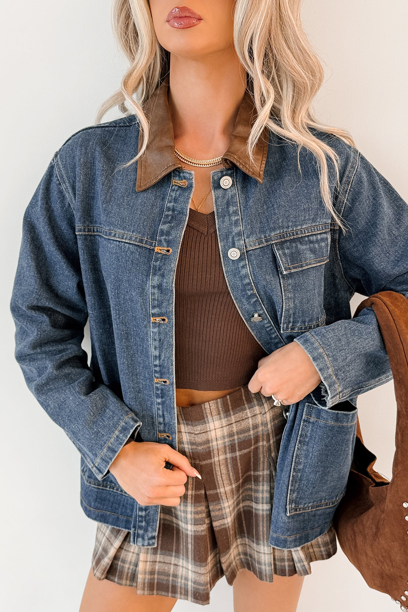Bastian Papermoon Denim Barn Jacket (Denim Blue) - NanaMacs