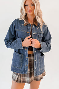 Bastian Papermoon Denim Barn Jacket (Denim Blue) - NanaMacs