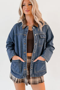 Bastian Papermoon Denim Barn Jacket (Denim Blue) - NanaMacs