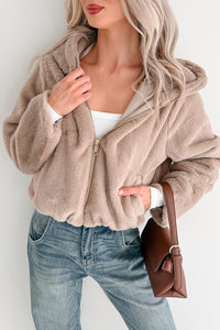 Daydream Girl Faux Fur Hooded Crop Jacket (Coco) - NanaMacs