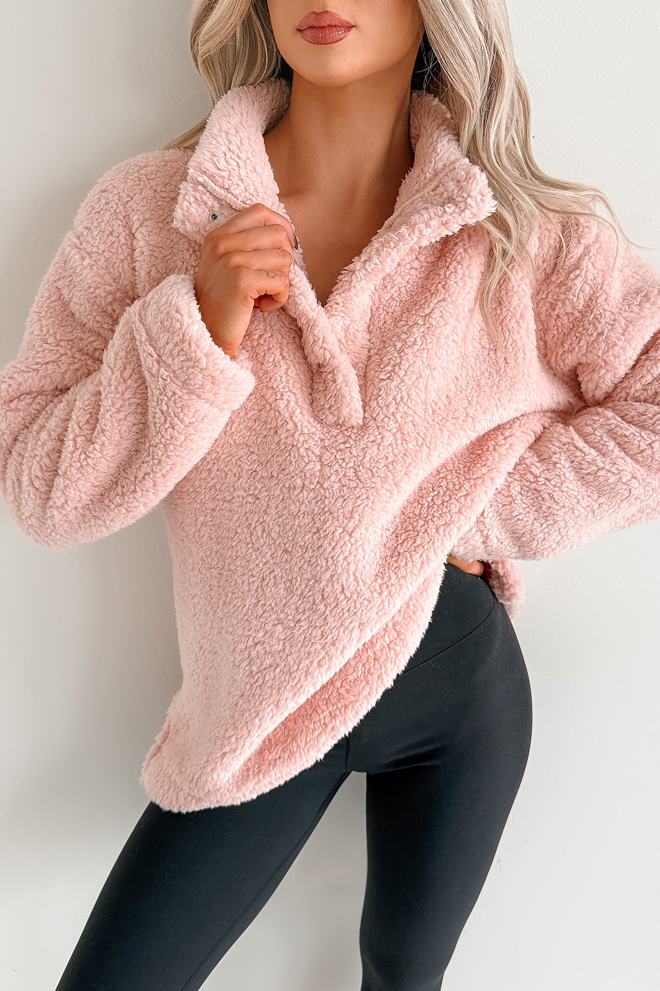 Blanket Bliss Oversized Fleece Pullover (Pink) - NanaMacs