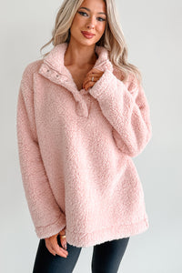 Blanket Bliss Oversized Fleece Pullover (Pink) - NanaMacs