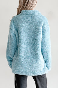 Blanket Bliss Oversized Fleece Pullover (Blue) - NanaMacs