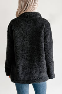 Blanket Bliss Oversized Fleece Pullover (Black) - NanaMacs
