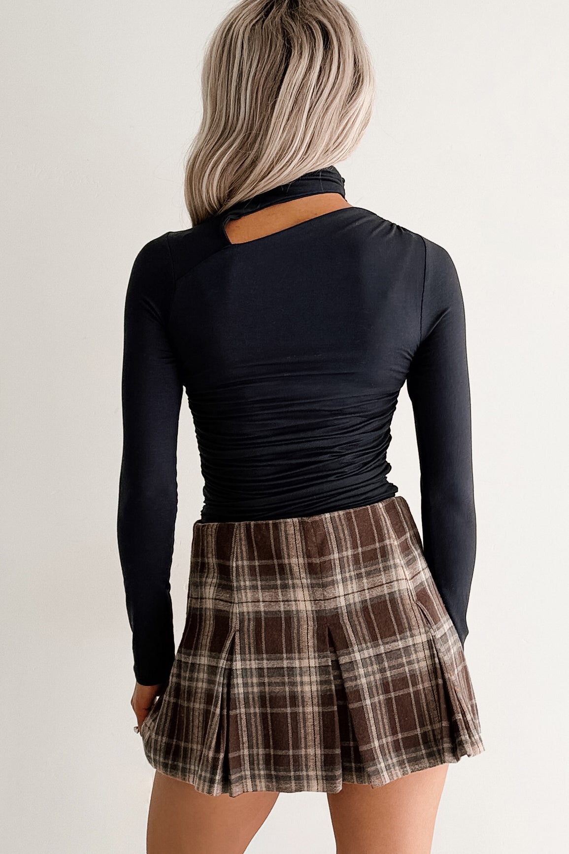 Close To Me Long Sleeve Cut-Out Top (Dark Navy) - NanaMacs