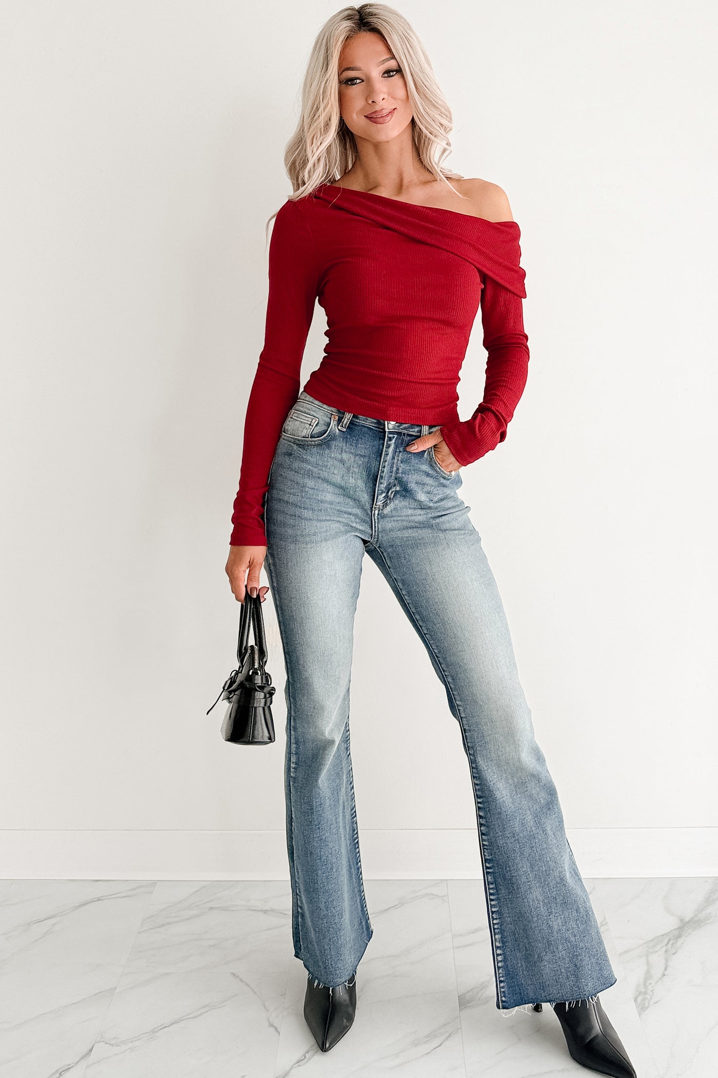 Julius High Rise Flare Sneak Peek Jeans (Medium) - NanaMacs