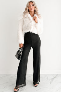 Dark & Dazzling Metallic Halter Jumpsuit (Black) - NanaMacs