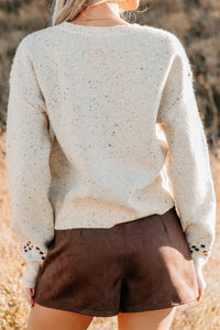 Rodeo Radiance Horse Pattern Knit Sweater (Oatmeal) - NanaMacs