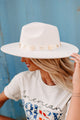 At A Crossroads Coin Disc Wide Brim Hat (Ivory) - NanaMacs