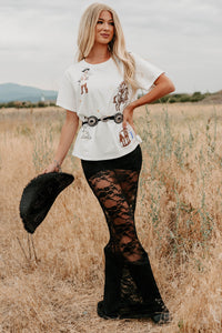 Southern Skies Embroidered Graphic Tee (Off White) - NanaMacs