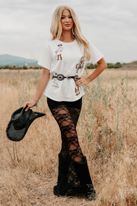 Southern Skies Embroidered Graphic Tee (Off White) - NanaMacs