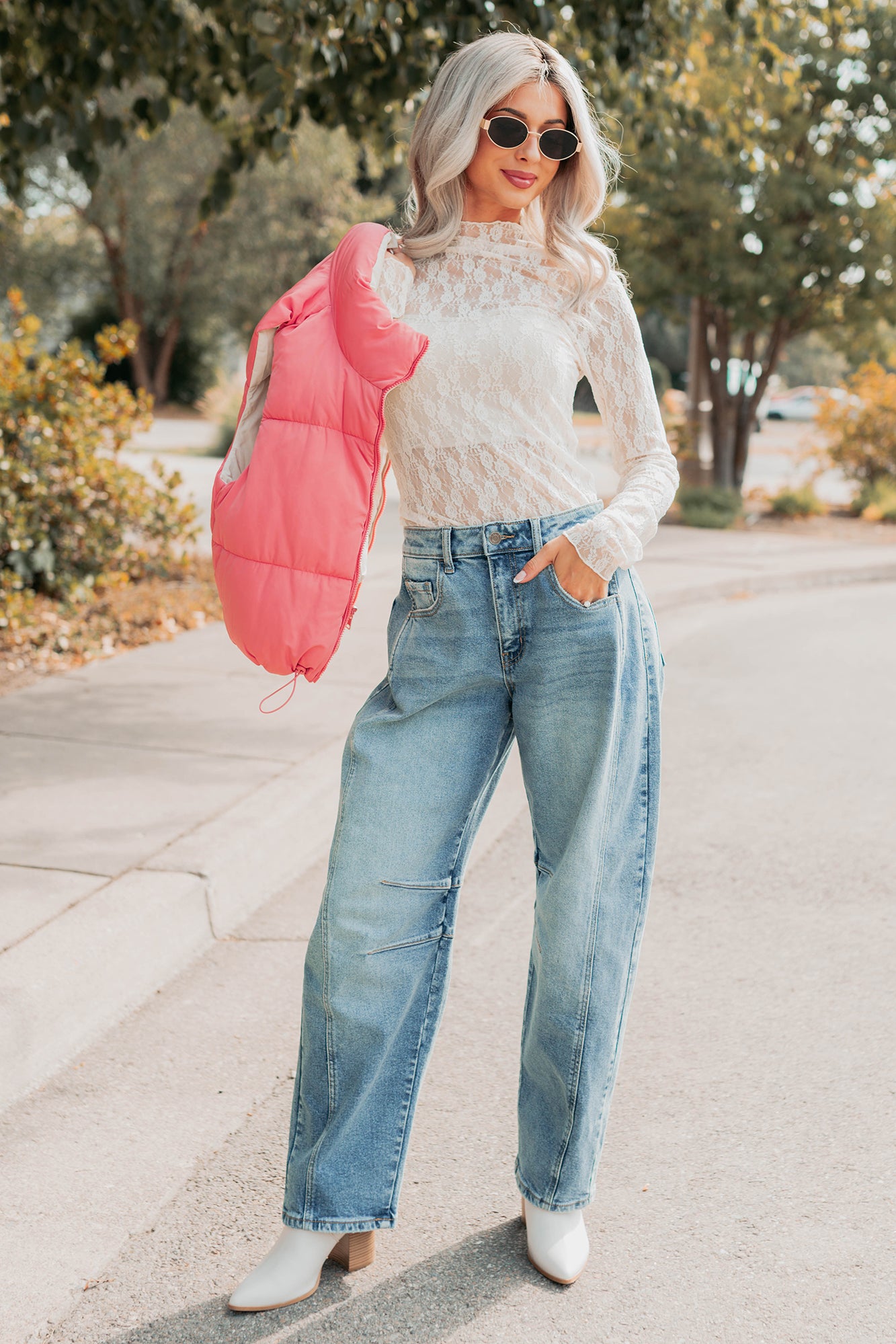 Gentle Spark Floral Lace Long Sleeve (Cream) - NanaMacs