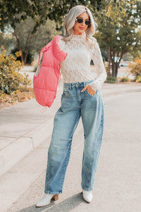 Gentle Spark Floral Lace Long Sleeve (Cream) - NanaMacs