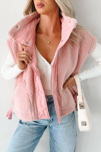 Dream Ahead Fleece Side Tie Vest (Pink) - NanaMacs