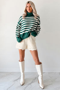 Warm Welcoming Floral Trim Woven Shorts (Cream) - NanaMacs