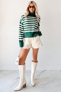 Warm Welcoming Floral Trim Woven Shorts (Cream) - NanaMacs