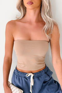 Everyday Magic Strapless Crop Top (Light Mocha) - NanaMacs