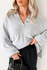 Perfect Patience Oversized Papermoon Sweater Hoodie (Blue) - NanaMacs