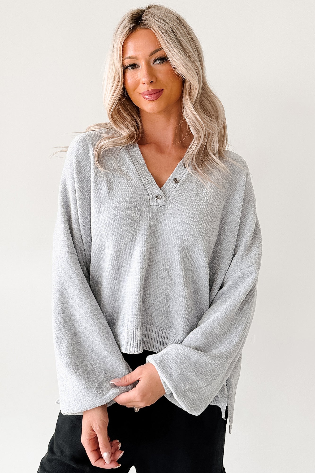 Perfect Patience Oversized Papermoon Sweater Hoodie (Blue) - NanaMacs